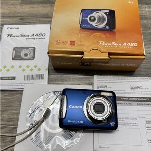 Canon PowerShot A480 Digital Camera - Metallic Blue